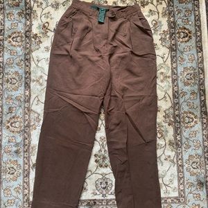 Ralph Lauren silk brown dress pant